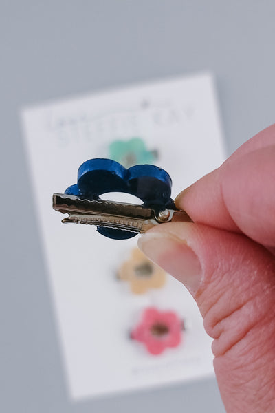 Resin Hair Clip | Retro Flowers