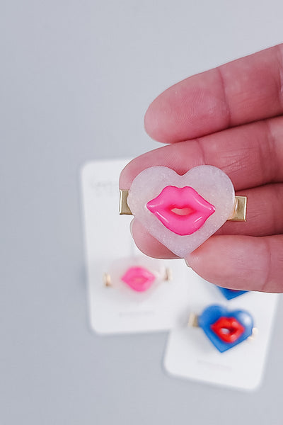 Resin Hair Clip | Kissing Heart 2-Pack | 2 Options