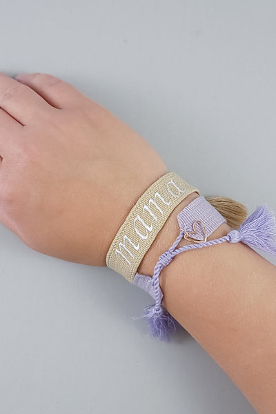 Embroidered Tassel Bracelet | Personalized