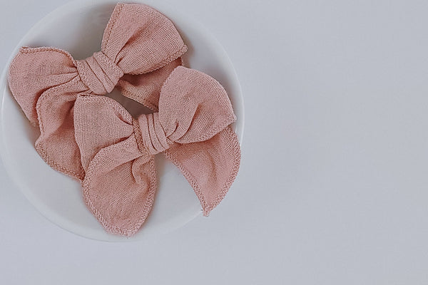 Gauze Petal Bow | Blush