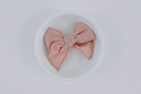 Gauze Petal Bow | Blush