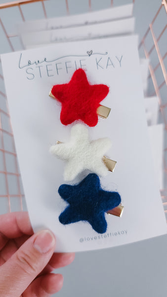 Felt Hair Clip | Stars