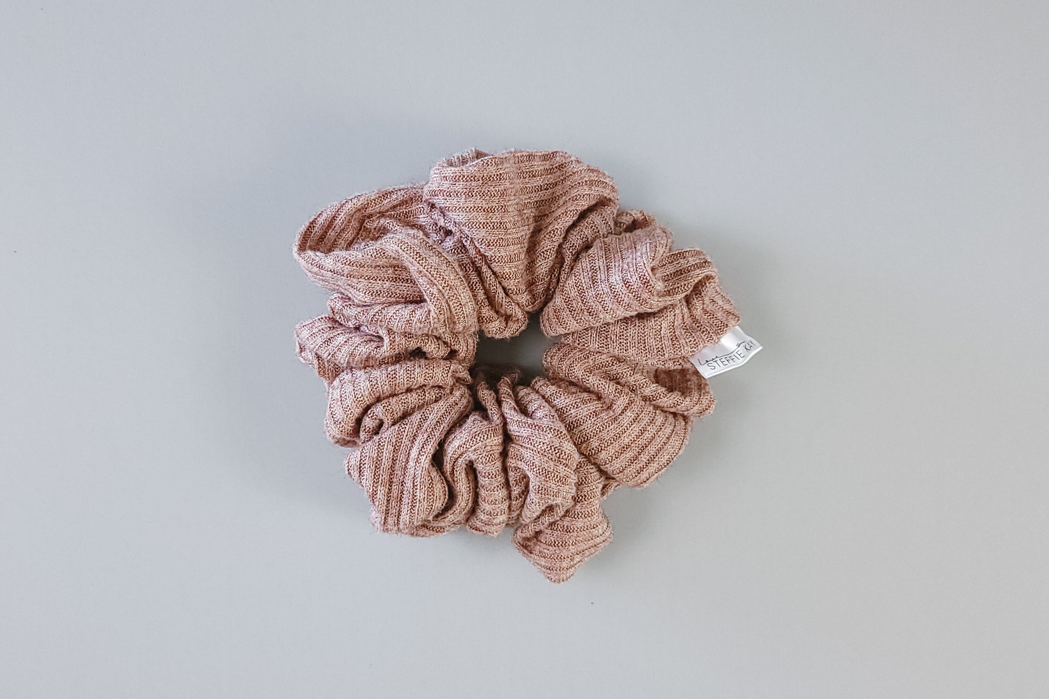 Oversized Knit Scrunchie | Dusty Pink