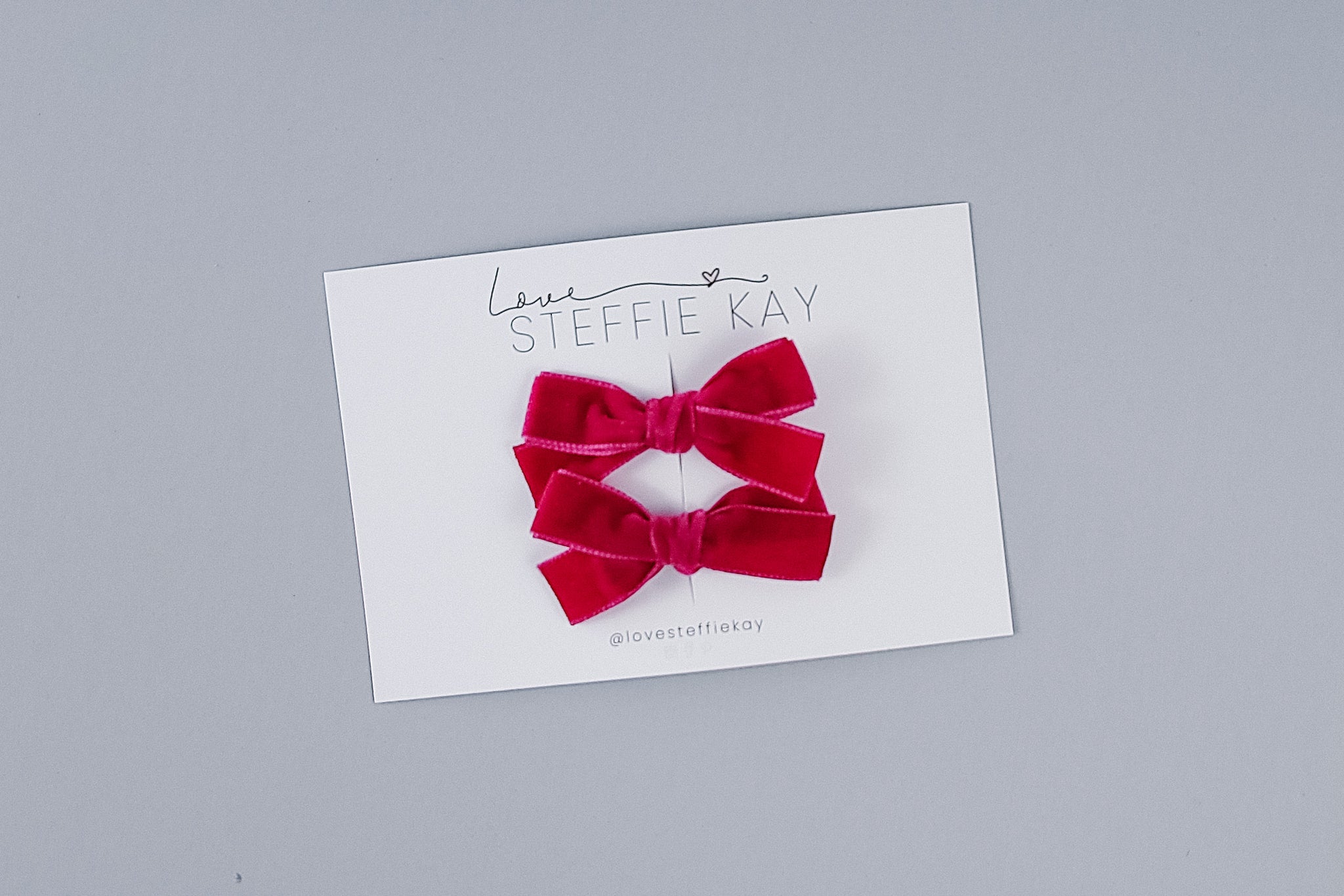 Velvet Pigtail Bows | Magenta