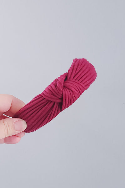 Knotted Headband | Ruby Ribbed Knit