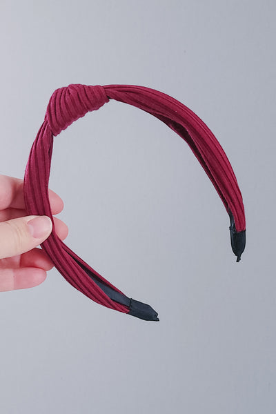 Knotted Headband | Ruby Ribbed Knit