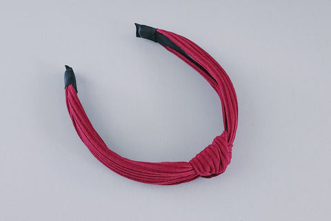 Knotted Headband | Ruby Ribbed Knit