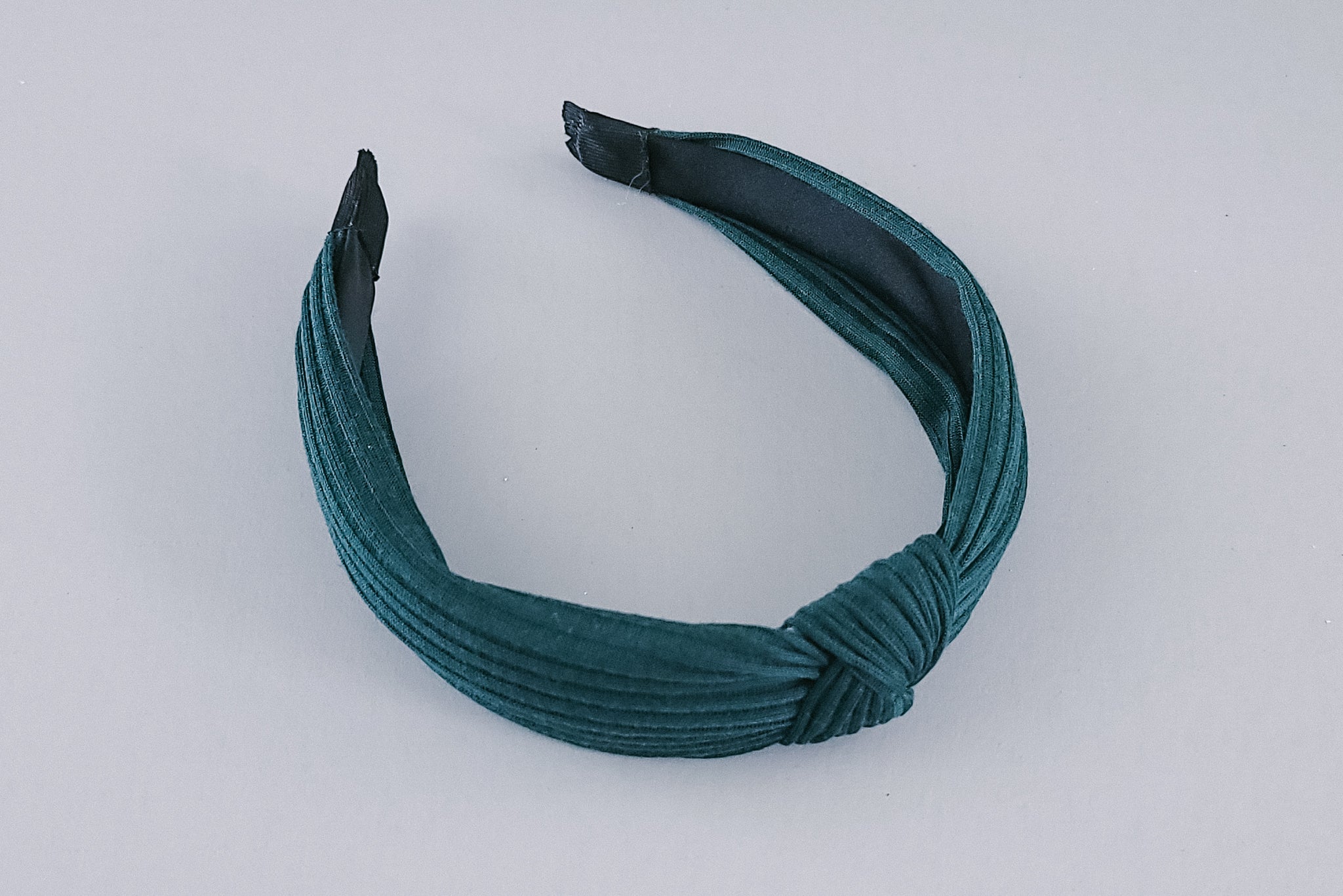 Knotted Headband | Emerald Ribbed Knit