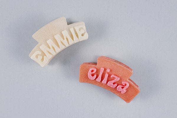 Small Resin Claw Clip | Personalized